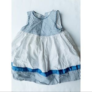 Savannah size 12 months Blue white Dress